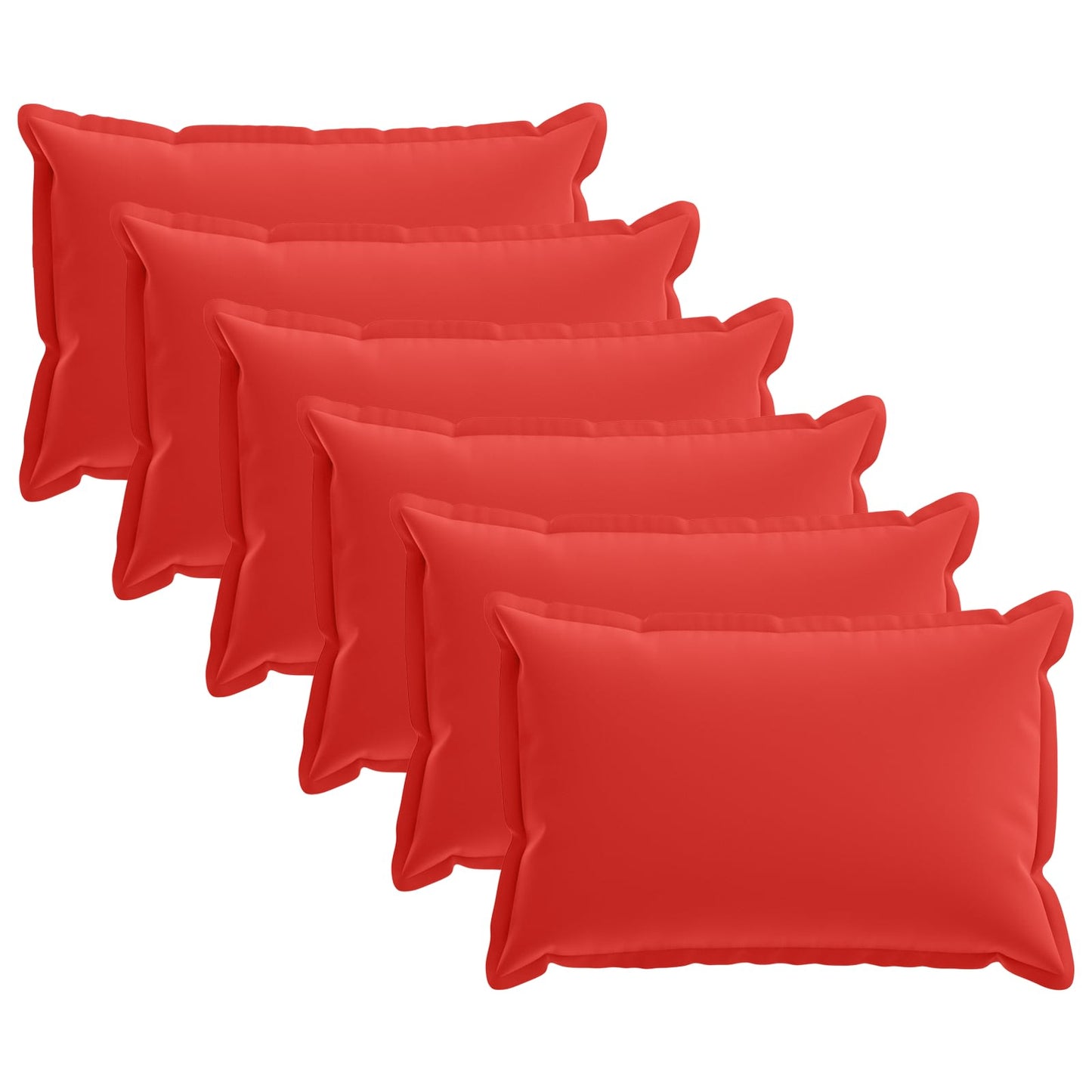Cushion Cover 6 pcs HOUTEN Red 50 x 75 cm Polyester
