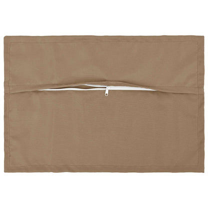 Cushion Cover 2 pcs HOUTEN Taupe 50 x 75 cm Polyester