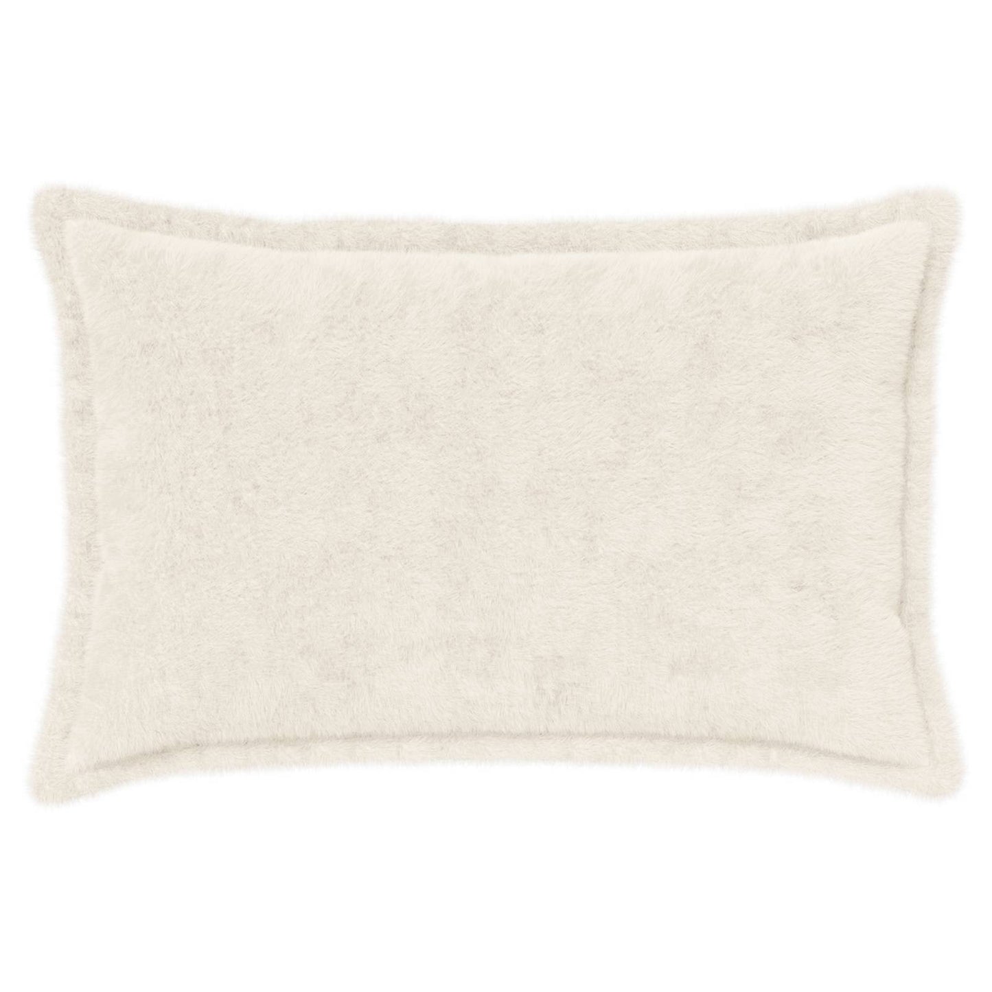 Cushion Cover 6 pcs HOUTEN White 50 x 75 cm Faux Rabbit Fur