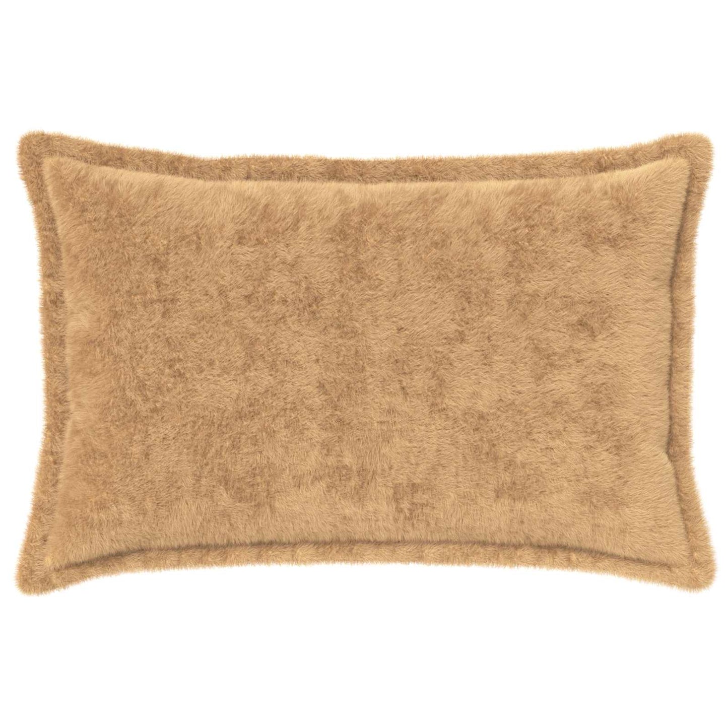 Cushion Cover 2 pcs HOUTEN Taupe 50 x 75 cm Faux Rabbit Fur