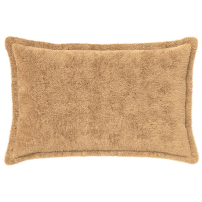 Cushion Cover 6 pcs HOUTEN Taupe 50 x 75 cm Faux Rabbit Fur