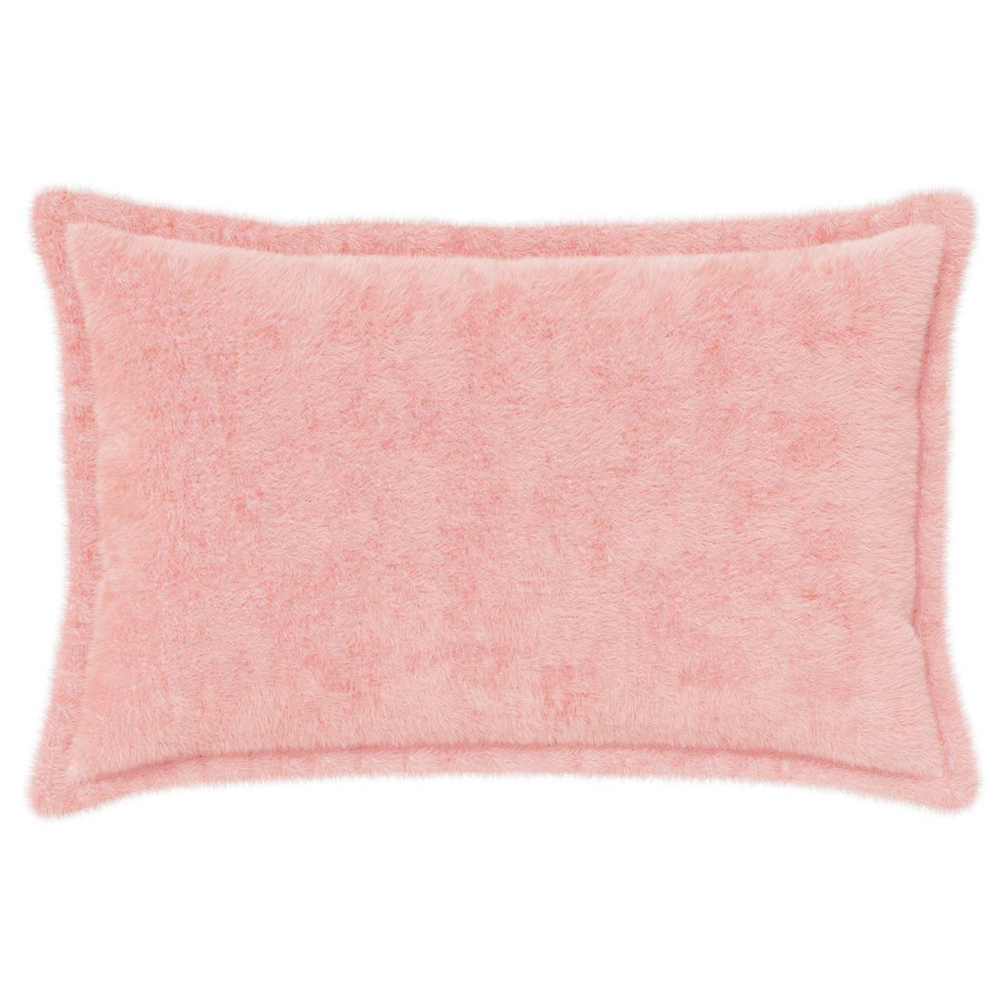 Cushion Cover 2 pcs HOUTEN Pink 50 x 75 cm Faux Rabbit Fur