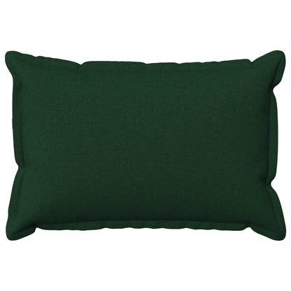 Cushion Cover 2 pcs HOUTEN Dark Green 50 x 80 cm Faux Linen