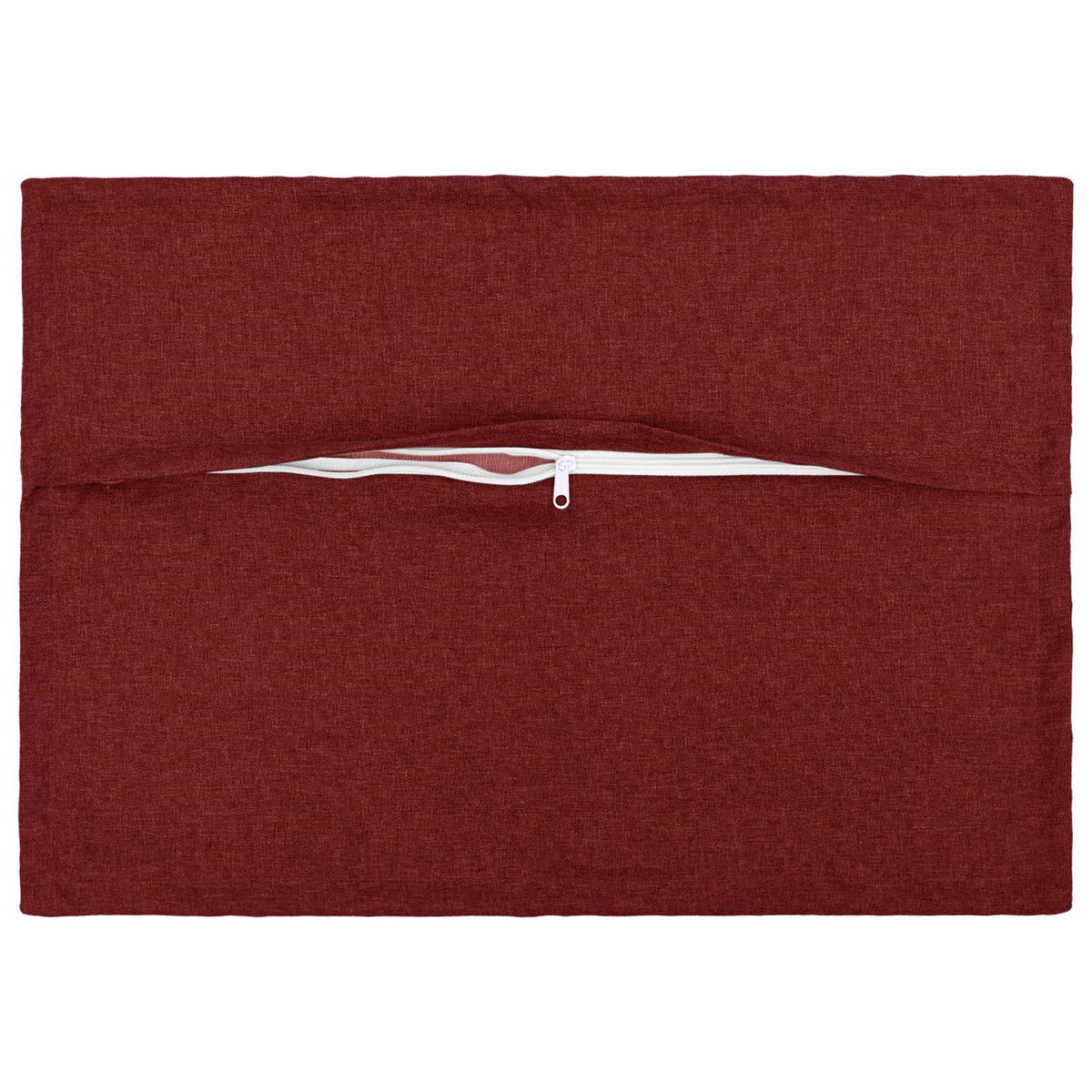 Cushion Cover 2 pcs HOUTEN Wine Red 50 x 80 cm Faux Linen