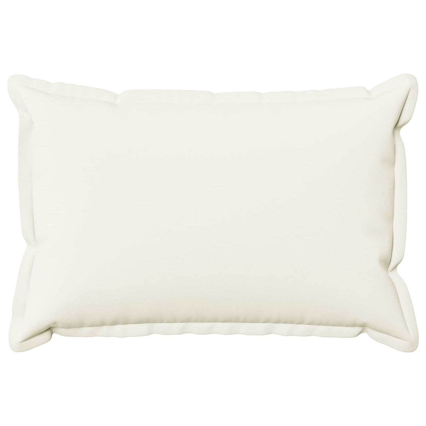 Cushion Cover 2 pcs HOUTEN White 50 x 80 cm Faux Linen