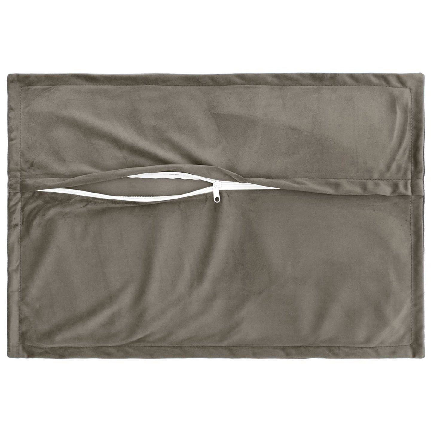 Cushion Cover 2 pcs HOUTEN Light Grey 50 x 80 cm Velvet