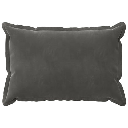 Cushion Cover 2 pcs HOUTEN Dark Grey 50 x 80 cm Velvet