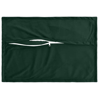 Cushion Cover 6 pcs HOUTEN Dark Green 50 x 80 cm Velvet