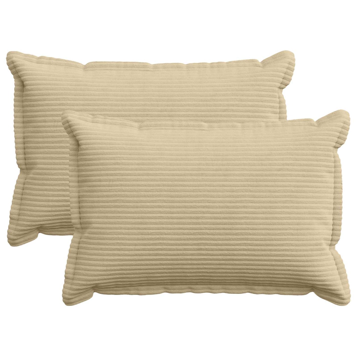 Cushion Cover 2 pcs HOUTEN Light Green Grey 50 x 80 cm Corduroy