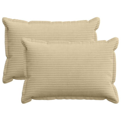 Cushion Cover 2 pcs HOUTEN Light Green Grey 50 x 80 cm Corduroy