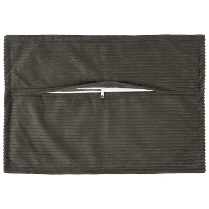 Cushion Cover 6 pcs HOUTEN Anthracite 50 x 80 cm Corduroy