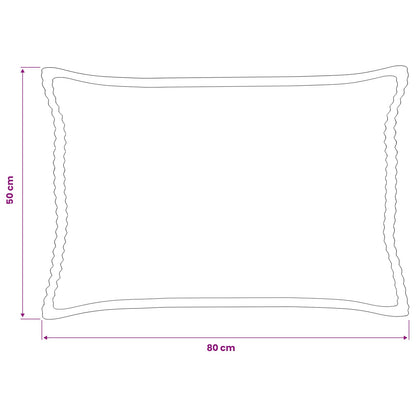 Cushion Cover 2 pcs HOUTEN Yellow 50 x 80 cm Corduroy
