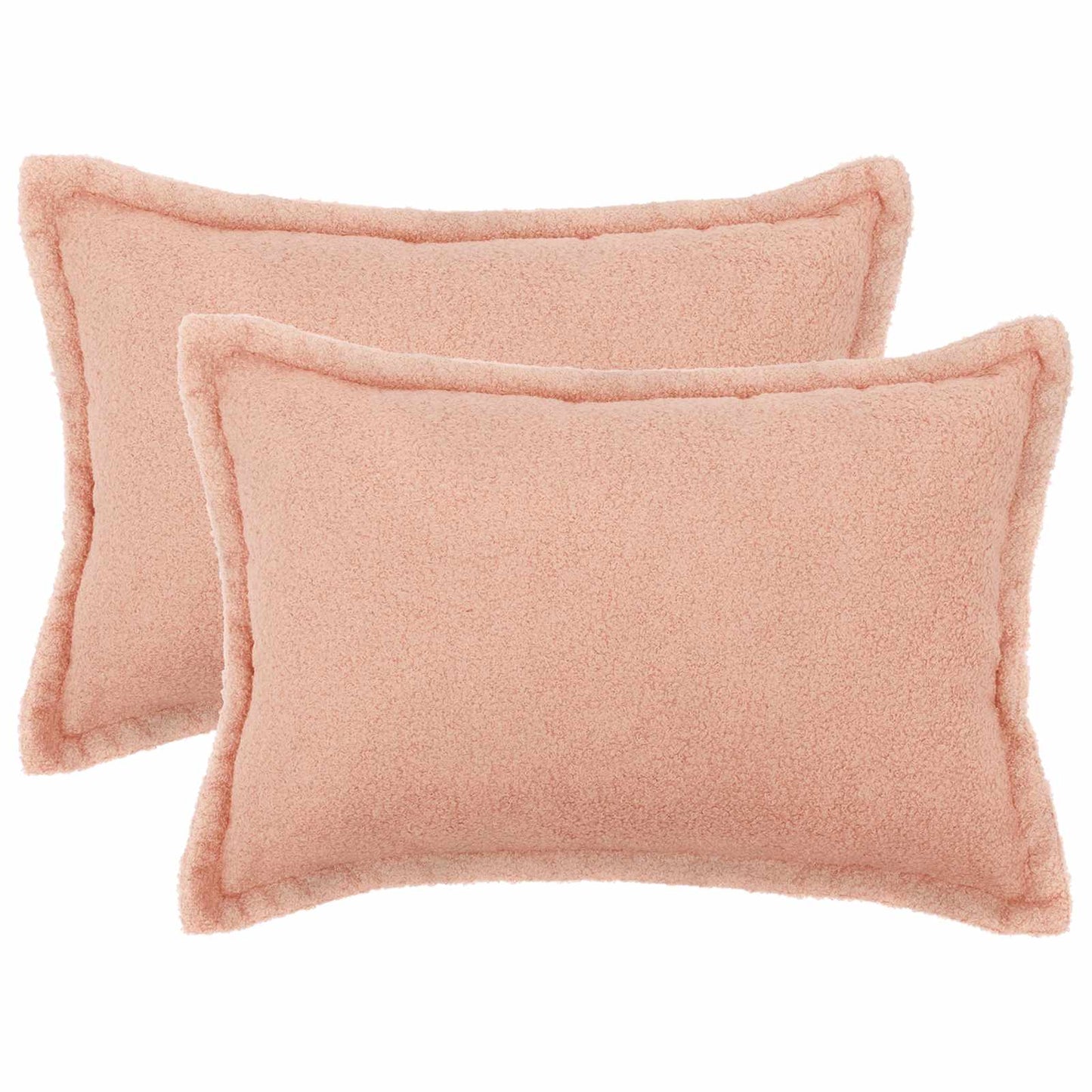 Cushion Cover 2 pcs HOUTEN Pink 50 x 80 cm Bouclé