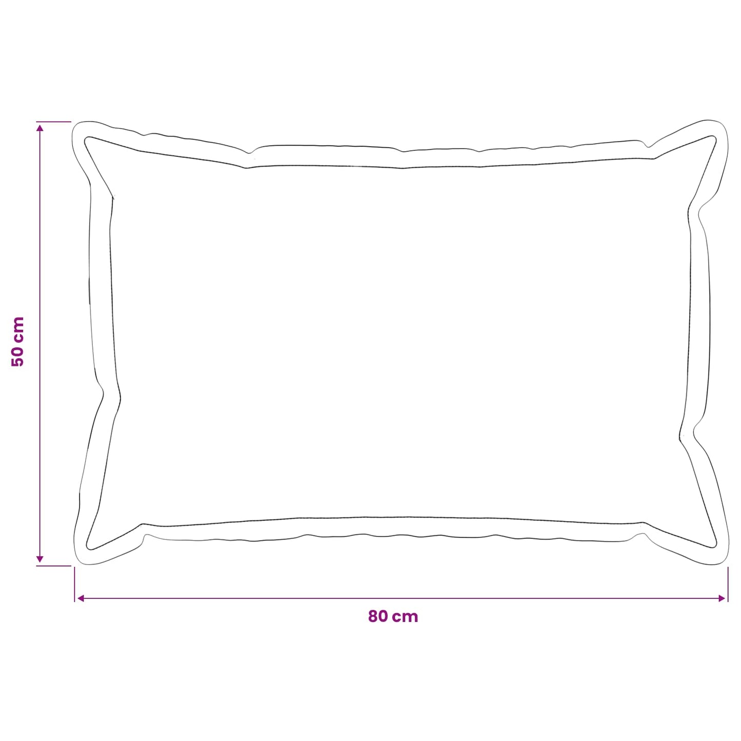 Cushion Cover 2 pcs HOUTEN Black 50 x 80 cm Bouclé