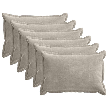 Cushion Cover 6 pcs HOUTEN Light Grey 50 x 80 cm