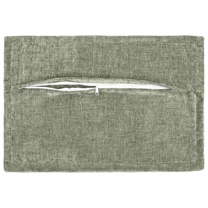 Cushion Cover 6 pcs HOUTEN Green 50 x 80 cm Chenille Fabric