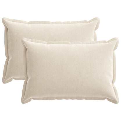 Cushion Cover 2 pcs HOUTEN Cream 50 x 80 cm Chenille Fabric