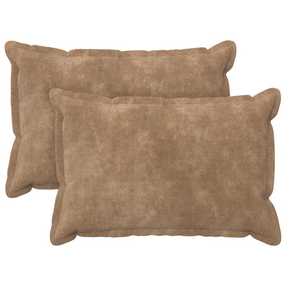 Cushion Cover 2 pcs HOUTEN Taupe 50 x 80 cm Microfiber Fleece