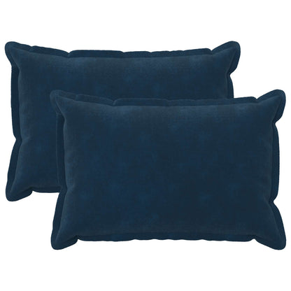 Cushion Cover 2 pcs HOUTEN Blue 50 x 80 cm Microfiber Fleece