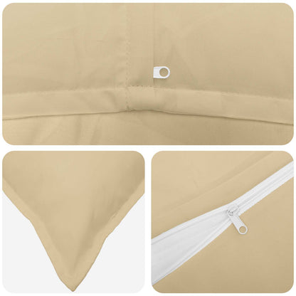 Cushion Cover 2 pcs HOUTEN Beige 50 x 80 cm Polyester
