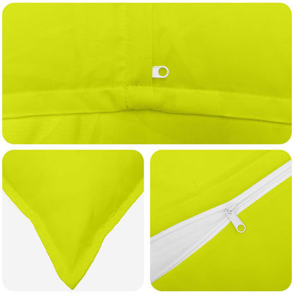 Cushion Cover 2 pcs HOUTEN Bright Green 50 x 80 cm Polyester