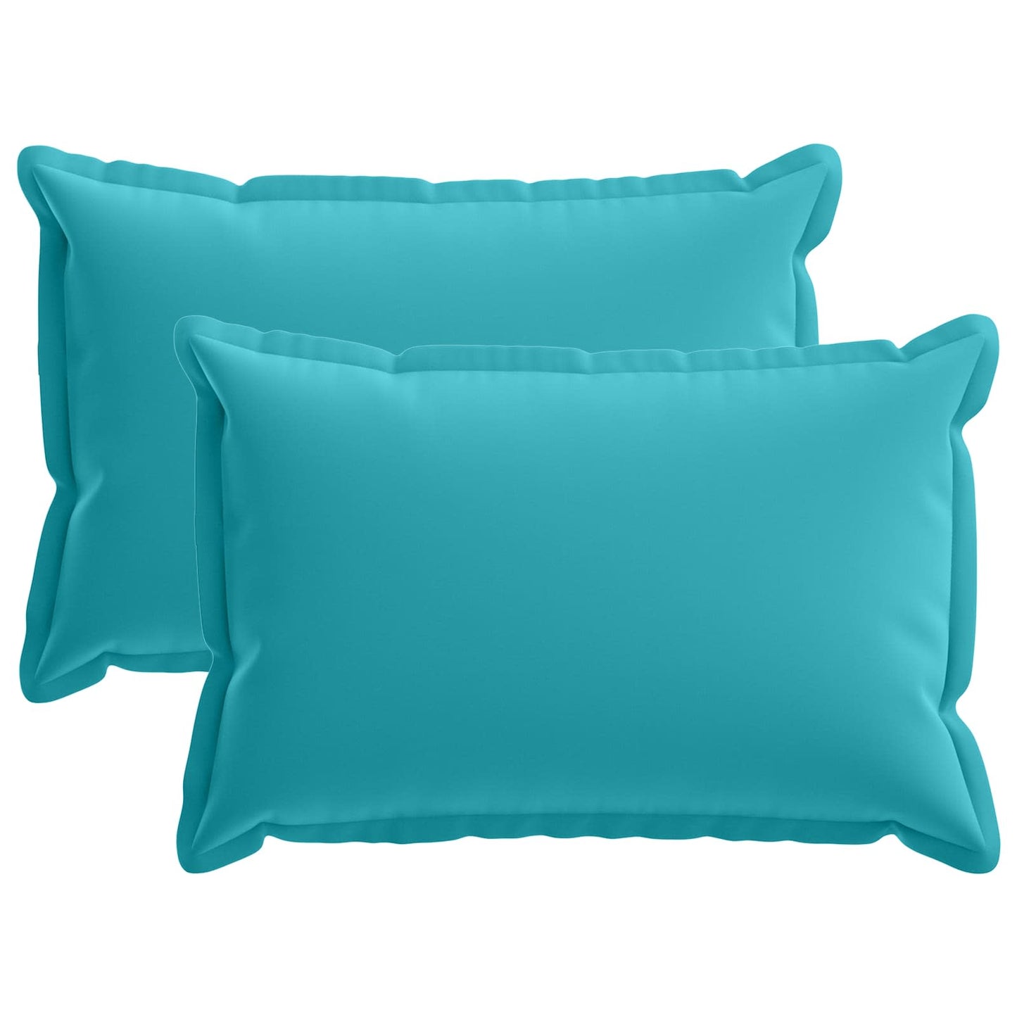 Cushion Cover 2 pcs HOUTEN Turquoise 50 x 80 cm Polyester