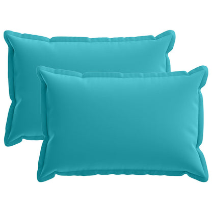 Cushion Cover 2 pcs HOUTEN Turquoise 50 x 80 cm Polyester
