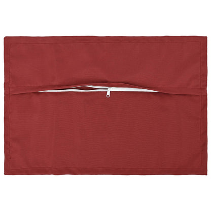 Cushion Cover 2 pcs HOUTEN Wine Red 50 x 80 cm Polyester