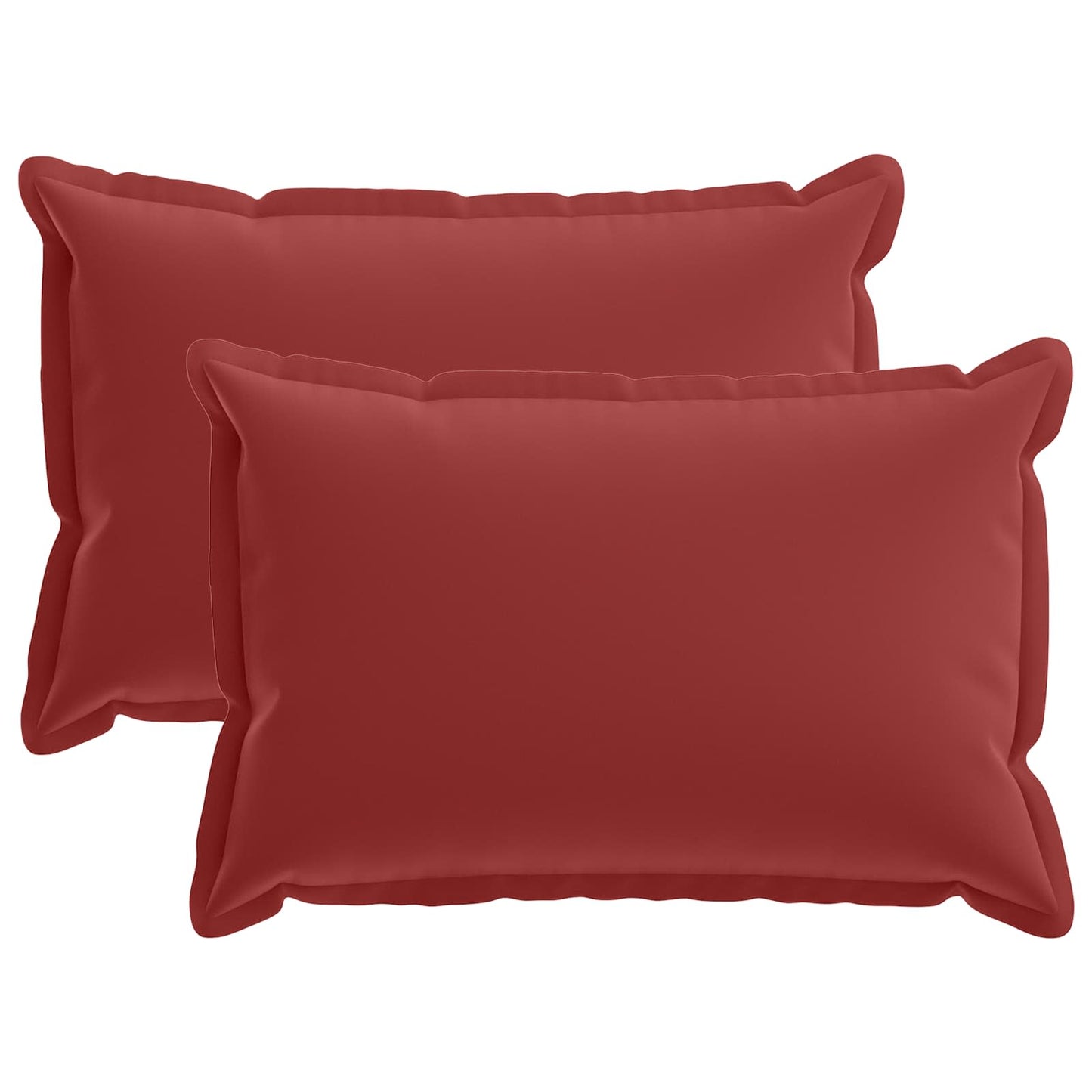 Cushion Cover 2 pcs HOUTEN Wine Red 50 x 80 cm Polyester