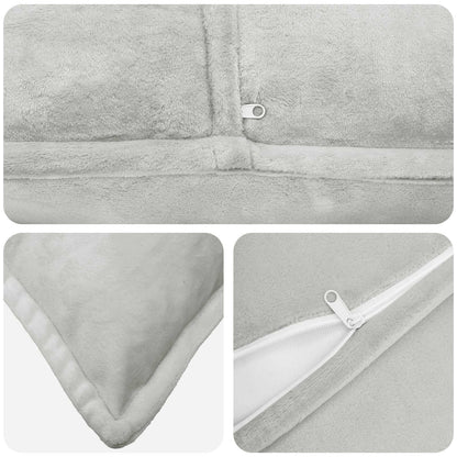 Cushion Cover 6 pcs HOUTEN Light Grey 50 x 80 cm Flannel