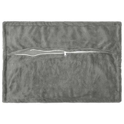 Cushion Cover 6 pcs HOUTEN Dark Grey 50 x 80 cm Flannel