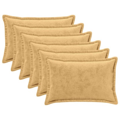 Cushion Cover 6 pcs HOUTEN Taupe 50 x 80 cm Flannel