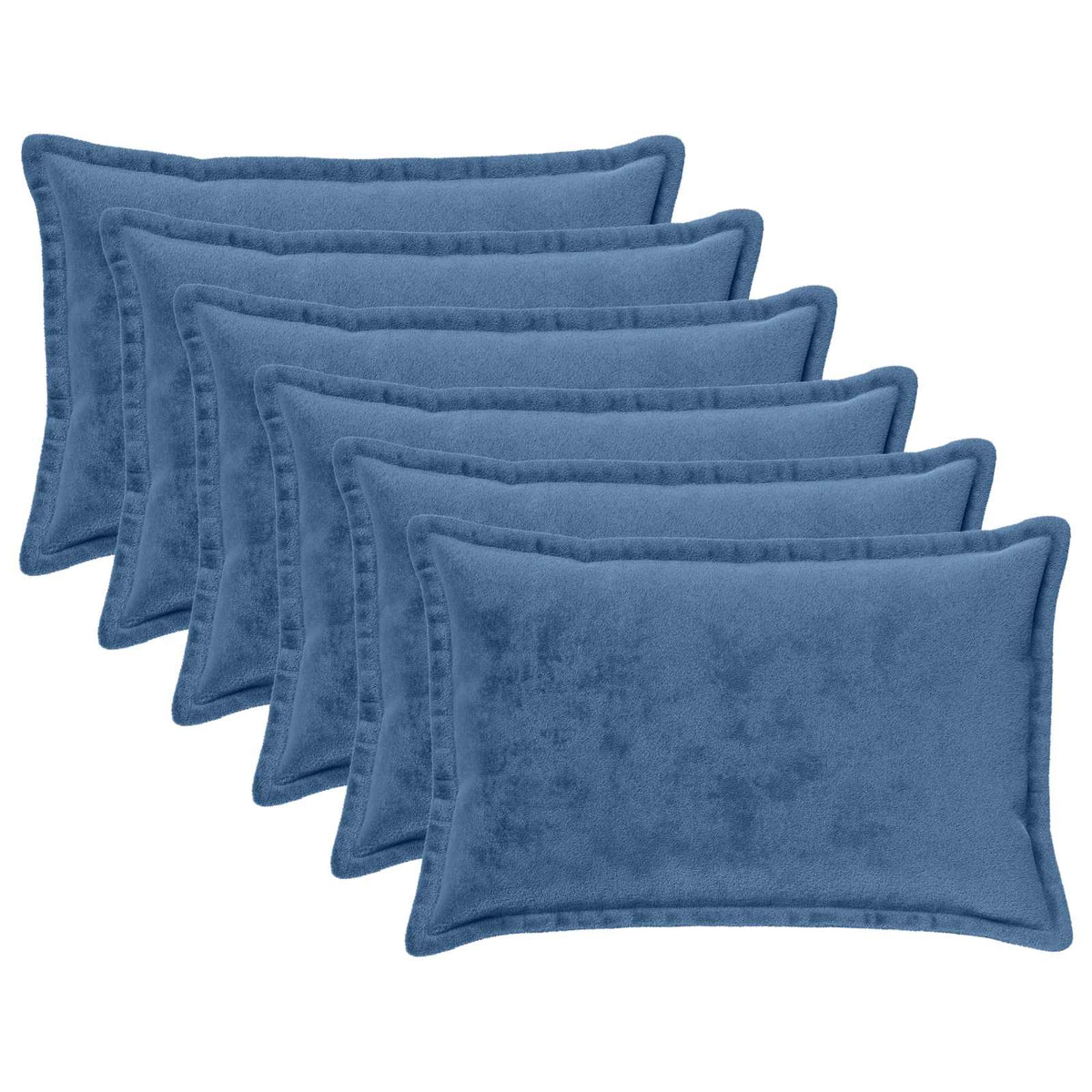 Cushion Cover 6 pcs HOUTEN Light Blue 50 x 80 cm Flannel
