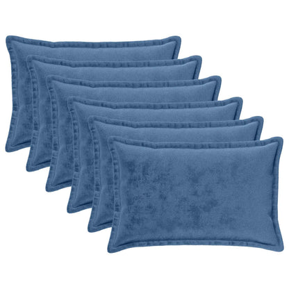Cushion Cover 6 pcs HOUTEN Light Blue 50 x 80 cm Flannel