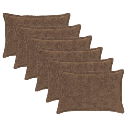 Cushion Cover 6 pcs HOUTEN Light Brown 50 x 80 cm