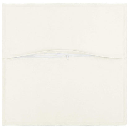 Cushion Cover 2 pcs HOUTEN White 55 x 55 cm Faux Linen