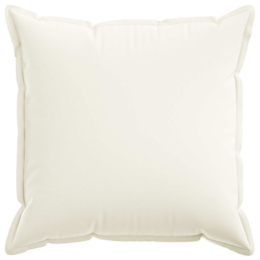 Cushion Cover 2 pcs HOUTEN White 55 x 55 cm Faux Linen