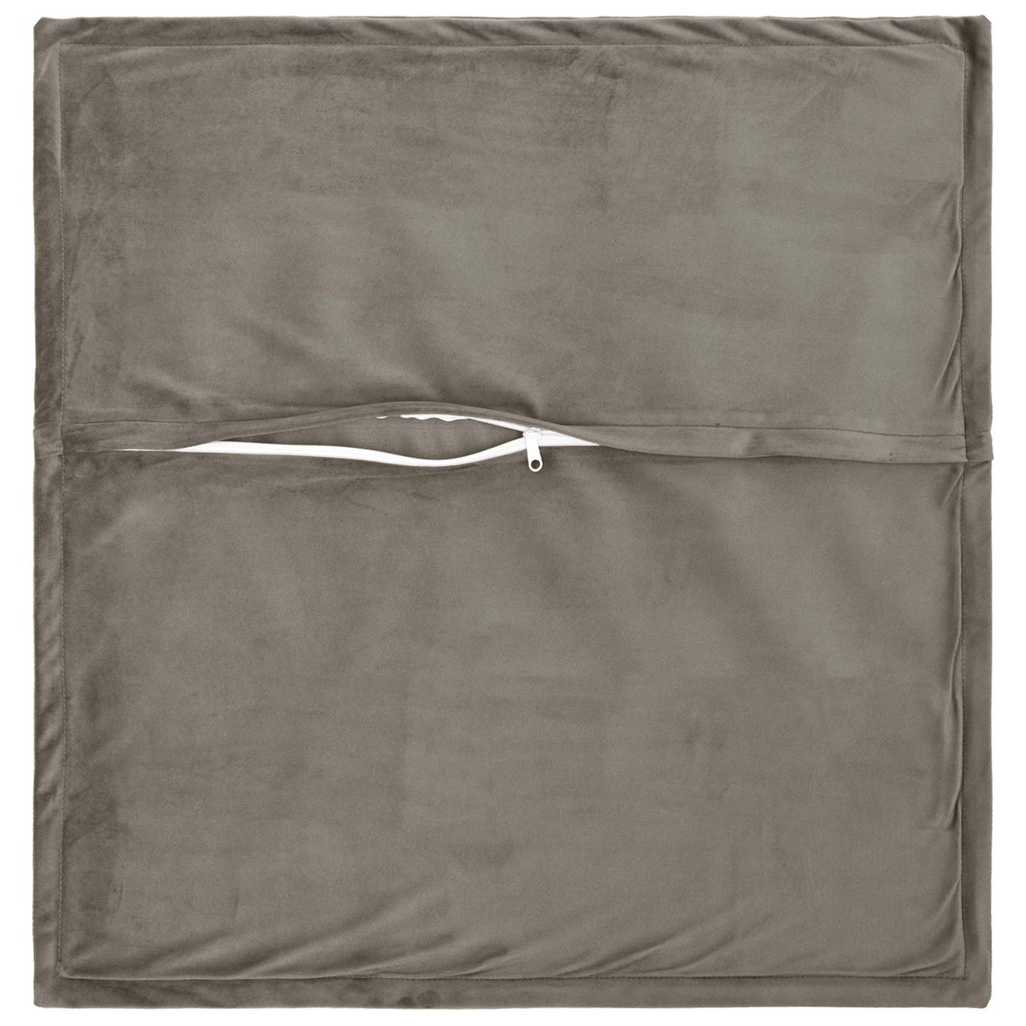 Cushion Cover 2 pcs HOUTEN Light Grey 55 x 55 cm Velvet