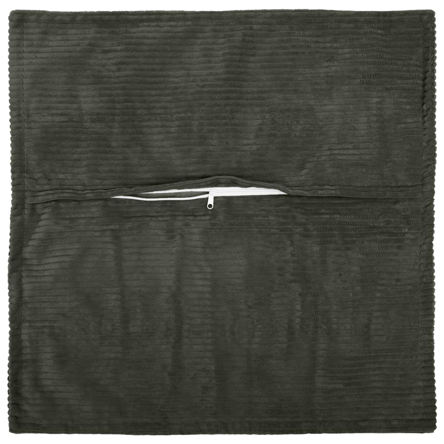 Cushion Cover 2 pcs HOUTEN Anthracite 55 x 55 cm Corduroy