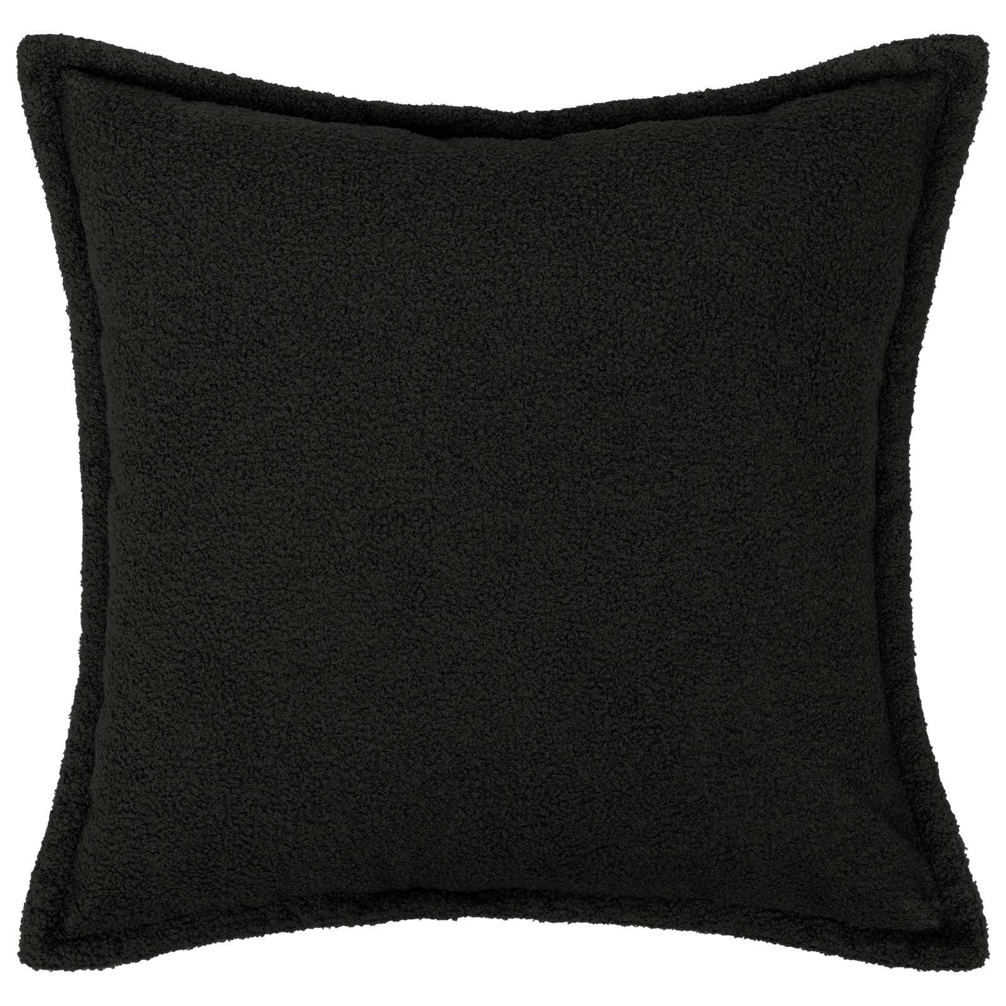 Cushion Cover 2 pcs HOUTEN Black 55 x 55 cm Bouclé