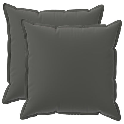 Cushion Cover 2 pcs HOUTEN Anthracite 55 x 55 cm Polyester