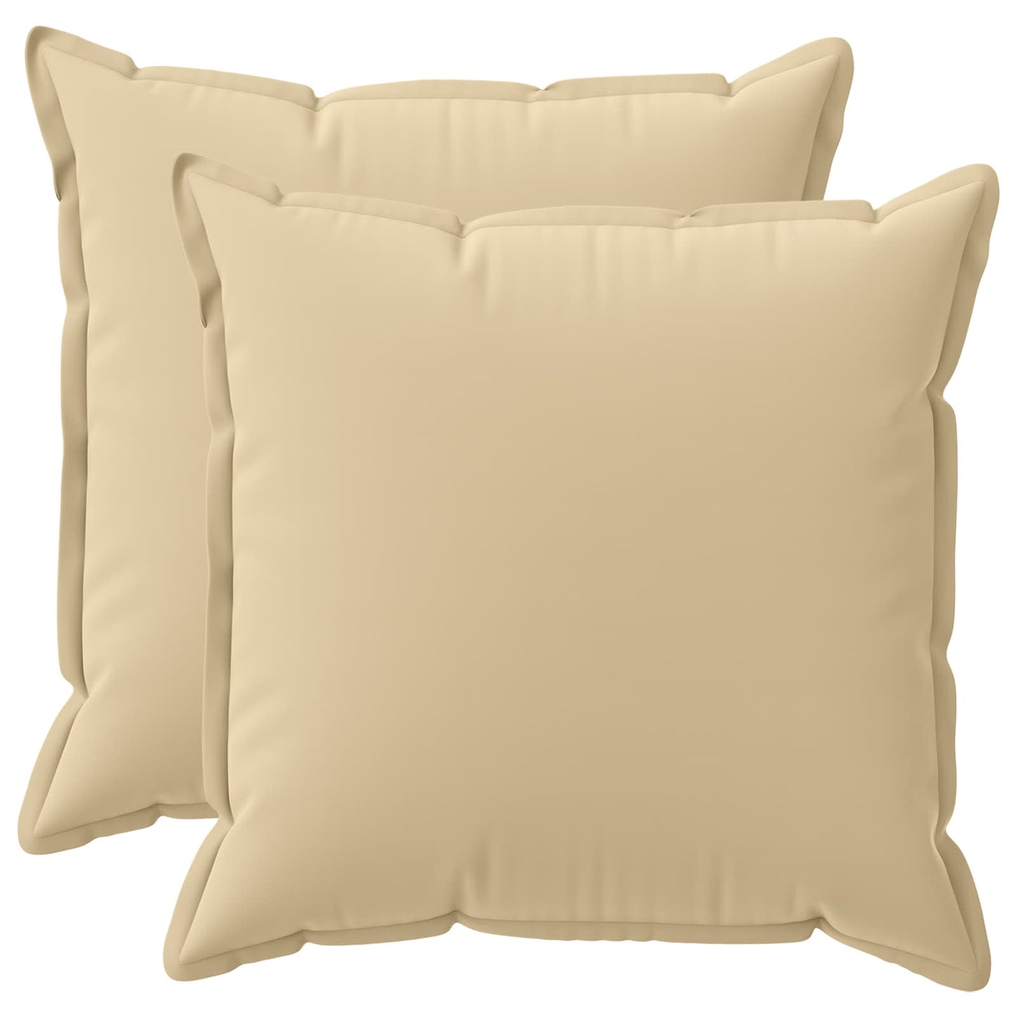 Cushion Cover 2 pcs HOUTEN Beige 55 x 55 cm Polyester