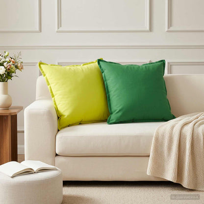 Cushion Cover 2 pcs HOUTEN Green 60 x 60 cm Polyester