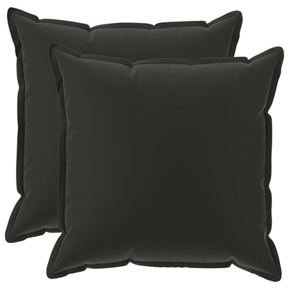 Cushion Cover 2 pcs HOUTEN Black 55 x 55 cm Polyester