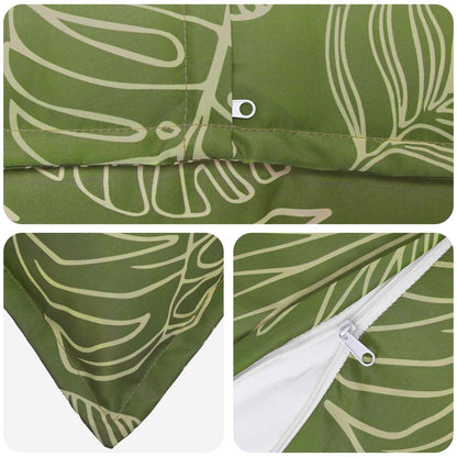 Cushion Cover 2 pcs HOUTEN Leaf Design 55 x 55 cm Polyester