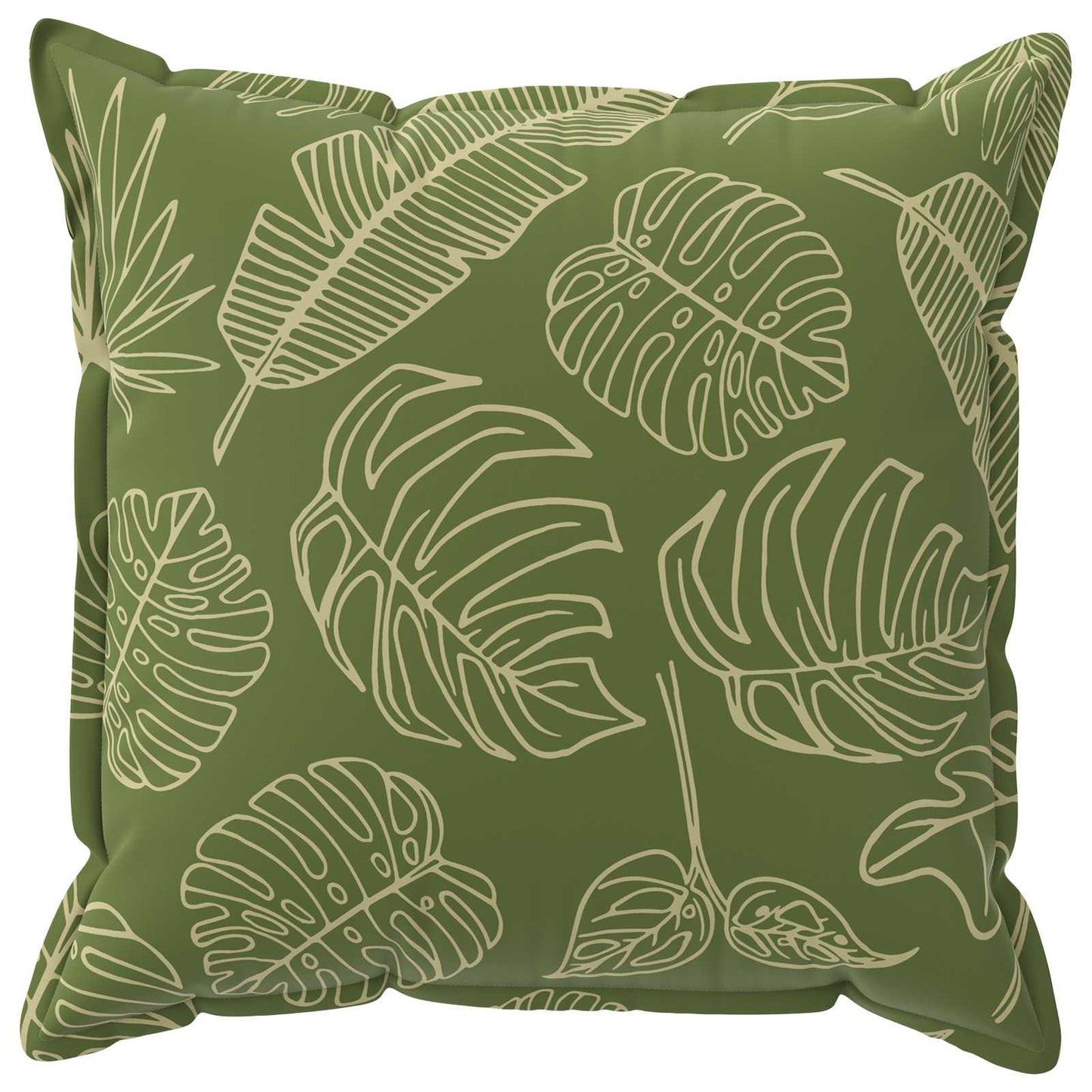 Cushion Cover 2 pcs HOUTEN Leaf Design 55 x 55 cm Polyester