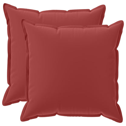 Cushion Cover 2 pcs HOUTEN Wine Red 55 x 55 cm Polyester