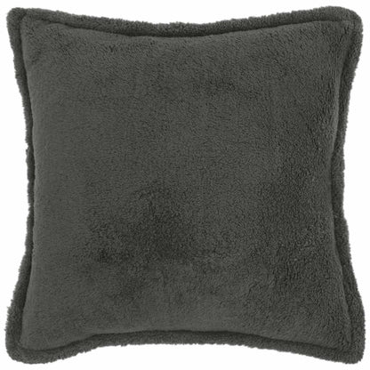 Cushion Cover 6 pcs HOUTEN Dark Grey 55 x 55 cm Bouclé