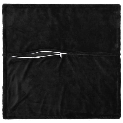 Cushion Cover 6 pcs HOUTEN Black 55 x 55 cm Flannel