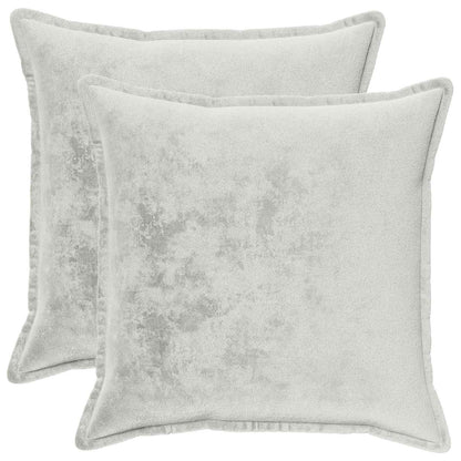 Cushion Cover 2 pcs HOUTEN Light Grey 55 x 55 cm Flannel